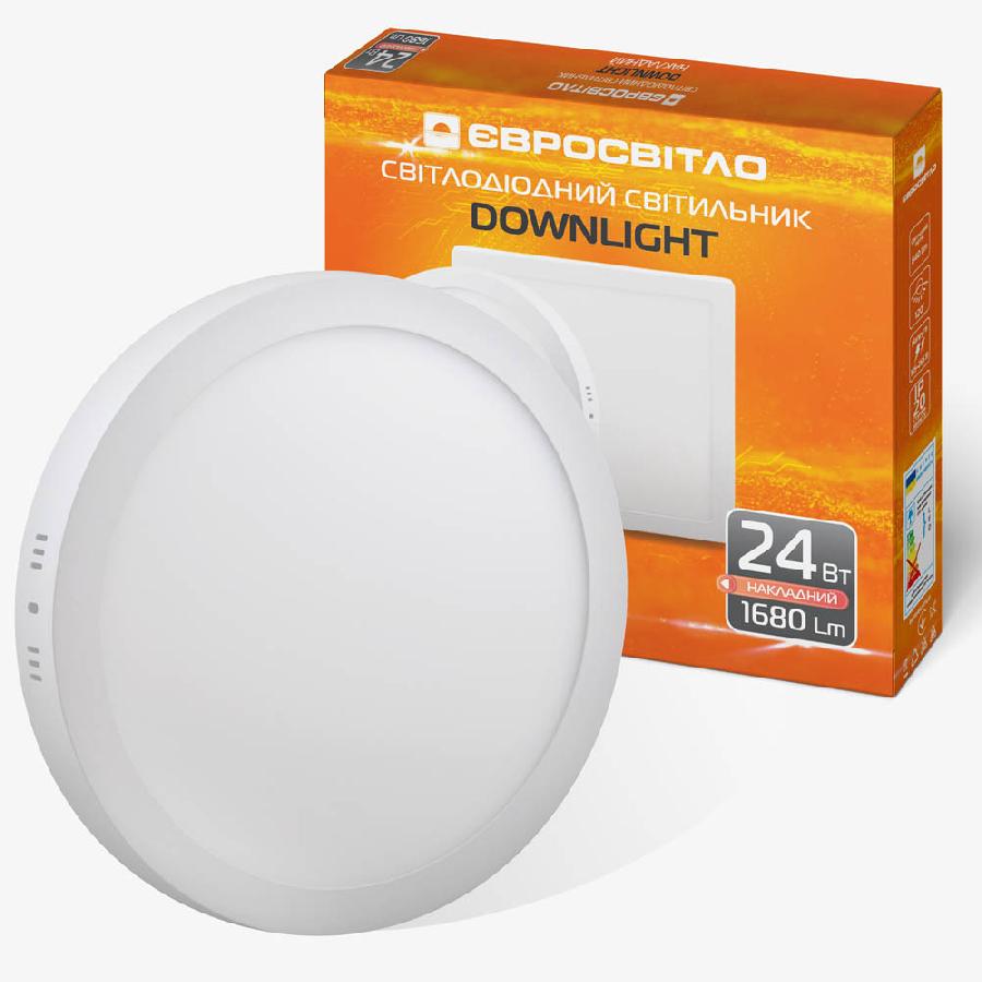 Світильник точковий накладний Євросвітло 24Вт коло LED-SR-300-24 6400К